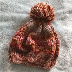 Orange / multicolored beanie